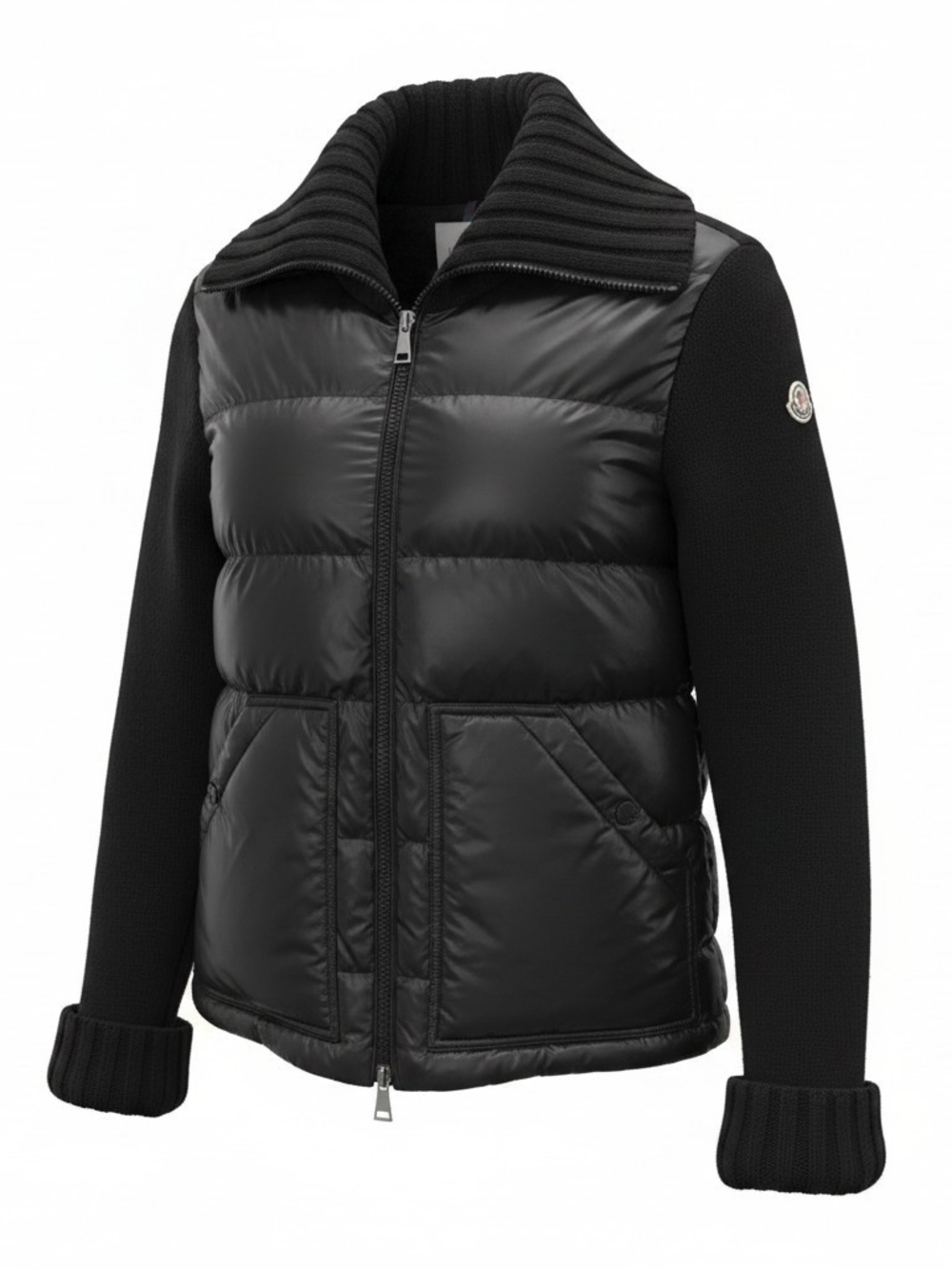 Moncler tricot puffer parka cardigan
